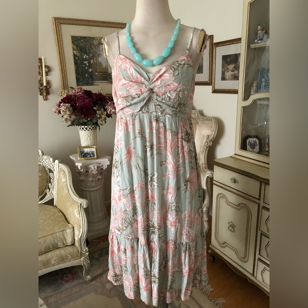 Hem & Thread almost new adj spaghetti strap floral fully lined dress SZ M